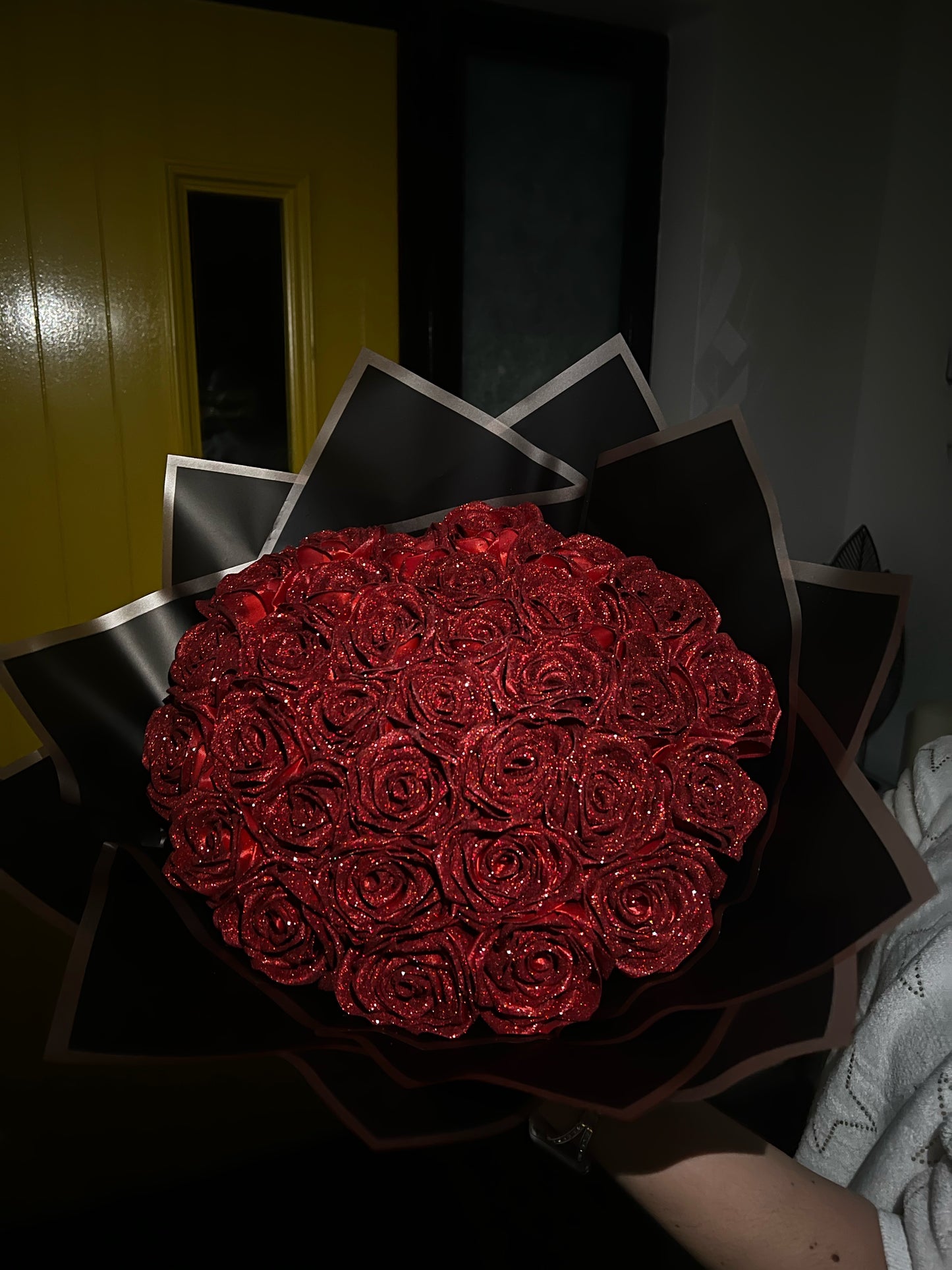 Glitter Ramo Buchon, Eternal Rose Bouquet, Ever Lasting Roses, Romantic Bouquet, Princess Bouquet, Birthday Gift, Anniversary Flowers