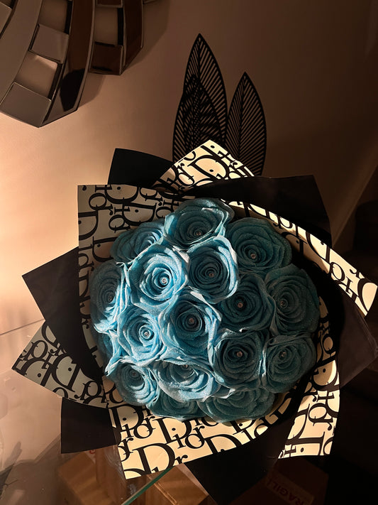 Ocean Bliss Eternal Rose Bouquet