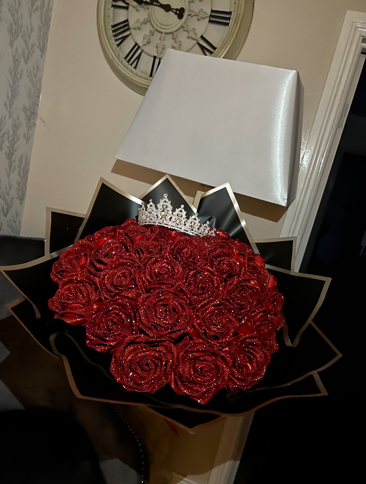 Glitter Ramo Buchon, Eternal Rose Bouquet, Ever Lasting Roses, Romantic Bouquet, Princess Bouquet, Birthday Gift, Anniversary Flowers