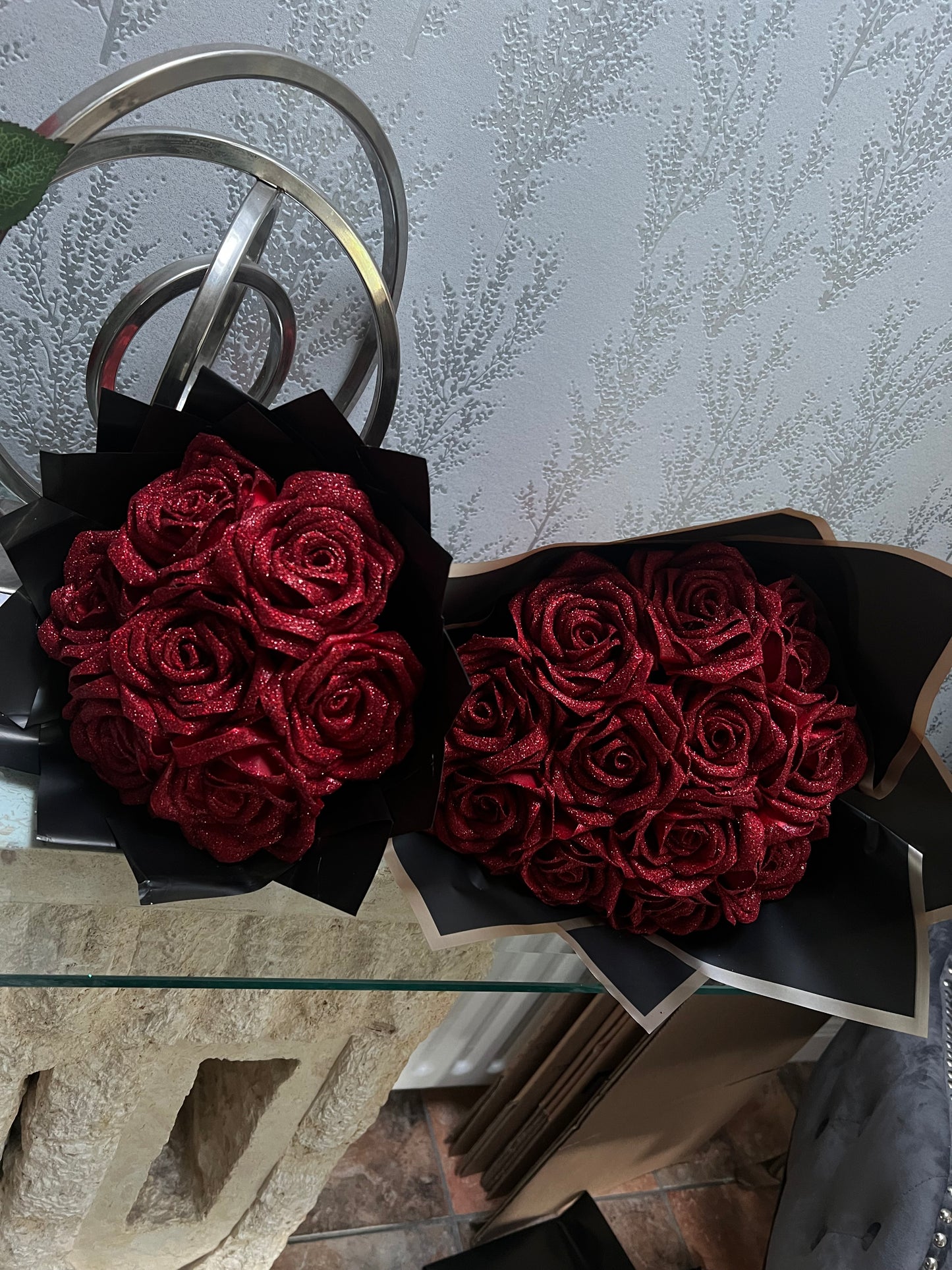 Glitter Ramo Buchon, Eternal Rose Bouquet, Ever Lasting Roses, Romantic Bouquet, Princess Bouquet, Birthday Gift, Anniversary Flowers